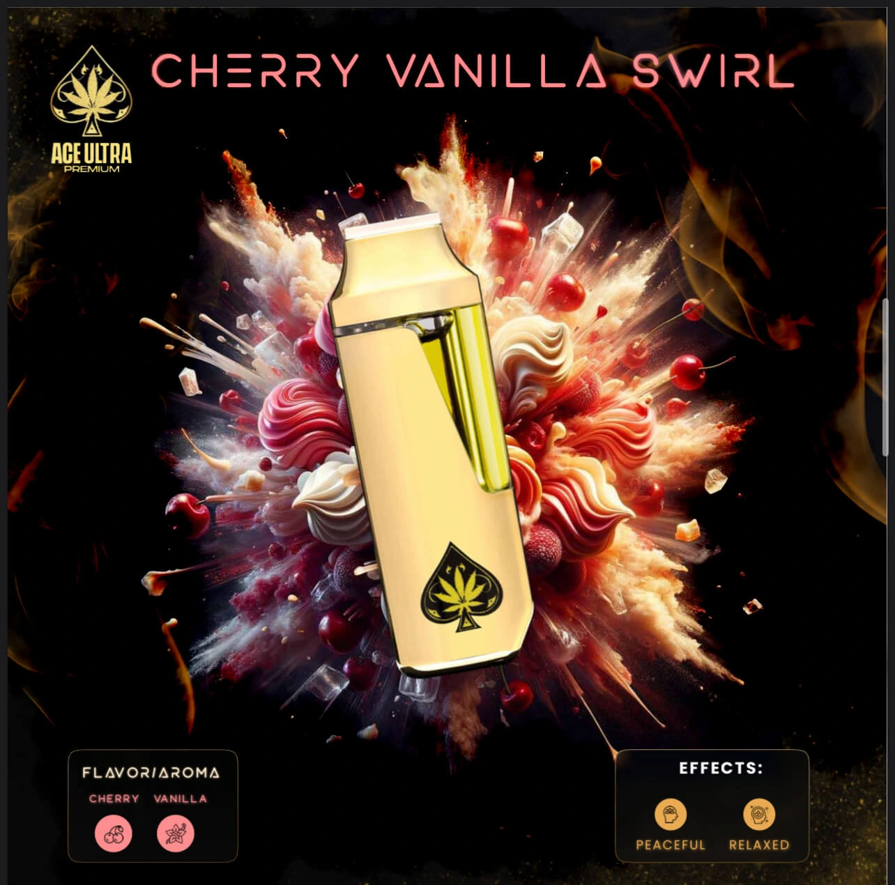 Acheter Ace Cherry Vanilla Swirl Vape 2G
